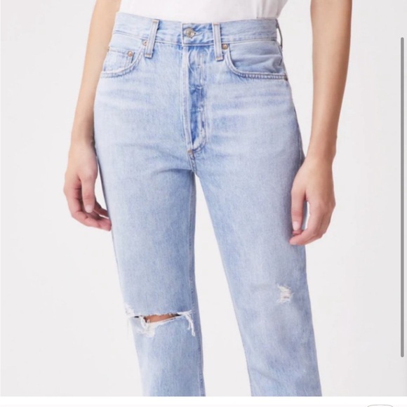Agolde High Rise Riley Cropped Jeans - Picture 10 of 10